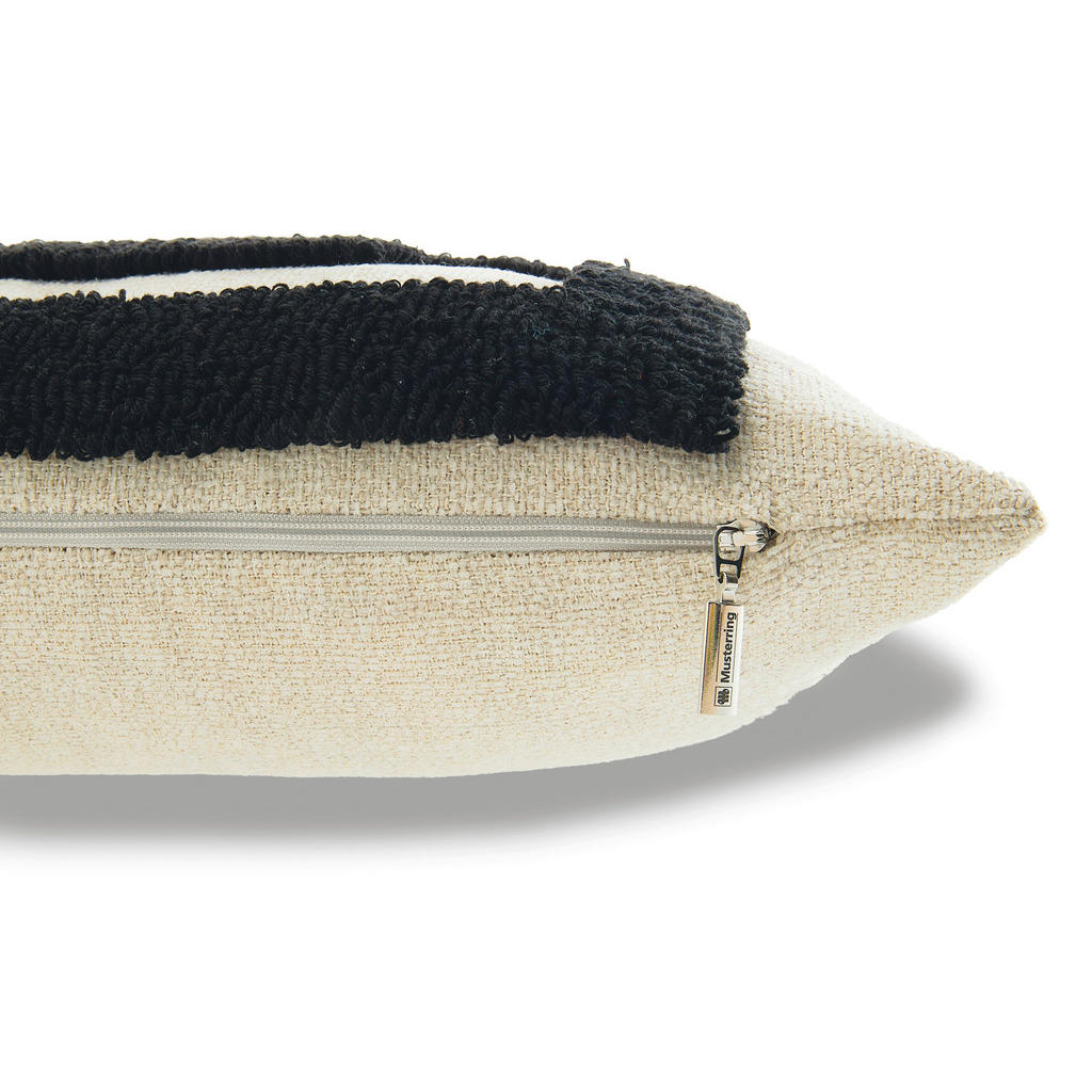 Thumbnail - Musterring Kissenhülle MR-Slow schwarz, Natur, Schwarz, Textil, Graphik, 45x45 cm, hochwertige Qualität, Wohntextilien, ...