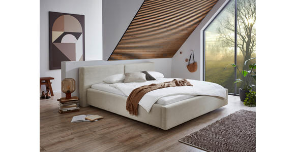 POLSTERBETT 180/200 cm  in Beige  - Beige, Basics, Holz/Textil (180/200cm) - Xora