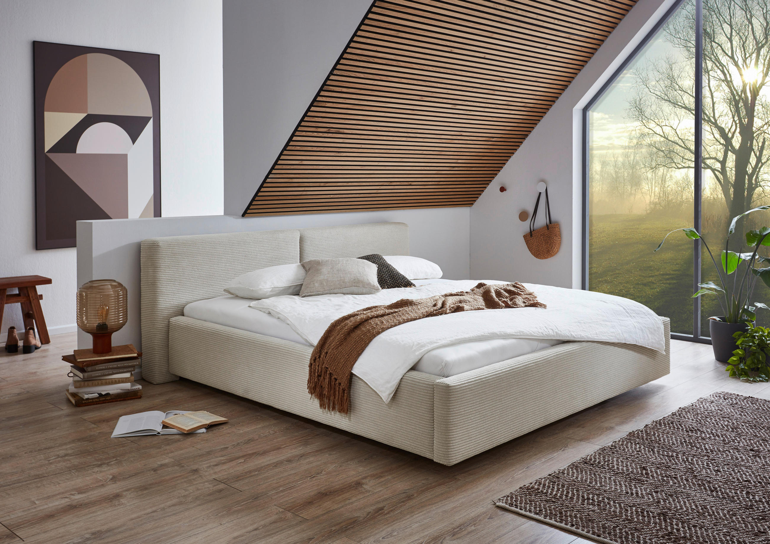 POLSTERBETT 160/200 cm  in Beige  - Beige, Basics, Textil (160/200cm) - Boxxx