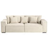 BIGSOFA Mikrofaser Beige  - Beige, MODERN, Kunststoff/Textil (244/62/117cm) - MID.YOU