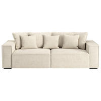 BIGSOFA Mikrofaser Beige  - Beige, MODERN, Kunststoff/Textil (244/62/117cm) - MID.YOU