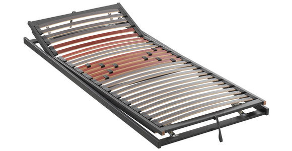 LATTENROST TOPFORM SPRINT KF 80/200 cm Kopfteil, Fußteil verstellbar, Birke - Graubraun/Rot, Basics, Holz (80/200cm) - Novel