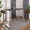 BARBORD i metall, trämaterial  140/80/102 cm  - silver/antracit, Klassisk, metall/trämaterial (140/80/102cm)
