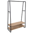 GARDEROBENSTÄNDER in Naturfarben, Schwarz 100/160/45 cm   - Schwarz/Naturfarben, Basics, Holzwerkstoff/Metall (100/160/45cm) - Xora