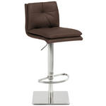 BARHOCKER in Metall, Textil Dunkelbraun  - Edelstahlfarben/Dunkelbraun, Design, Textil/Metall (41/78-103/48cm) - Novel