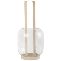 LATERNE - Grau, Trend, Glas/Metall (13,5/29cm) - Ambia Home