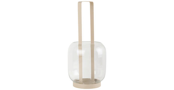 LATERNE - Grau, Trend, Glas/Metall (13,5/29cm) - Ambia Home