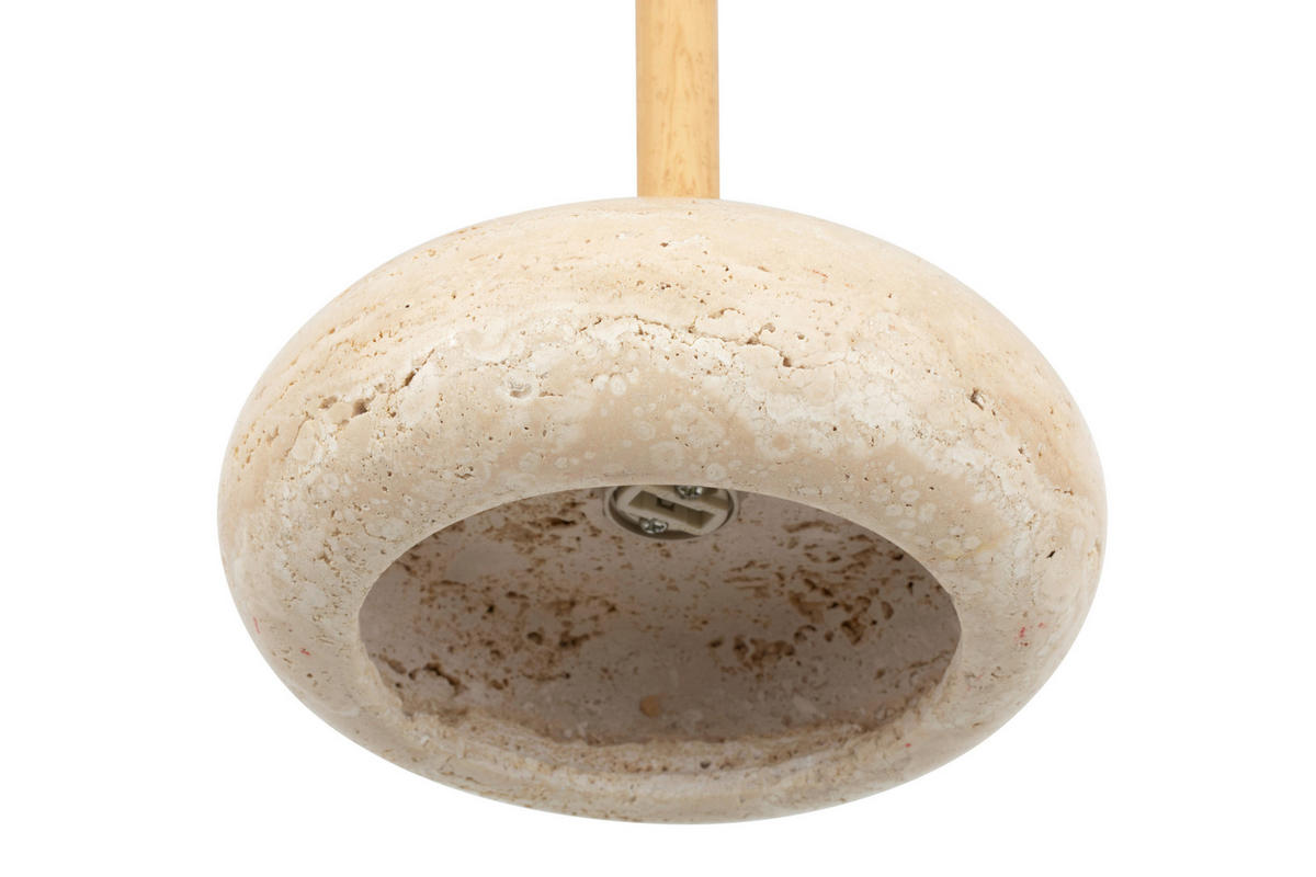 HÄNGELEUCHTE 15/120 cm  - Beige, Design, Stein/Metall (15/120cm) - Collet's Monde