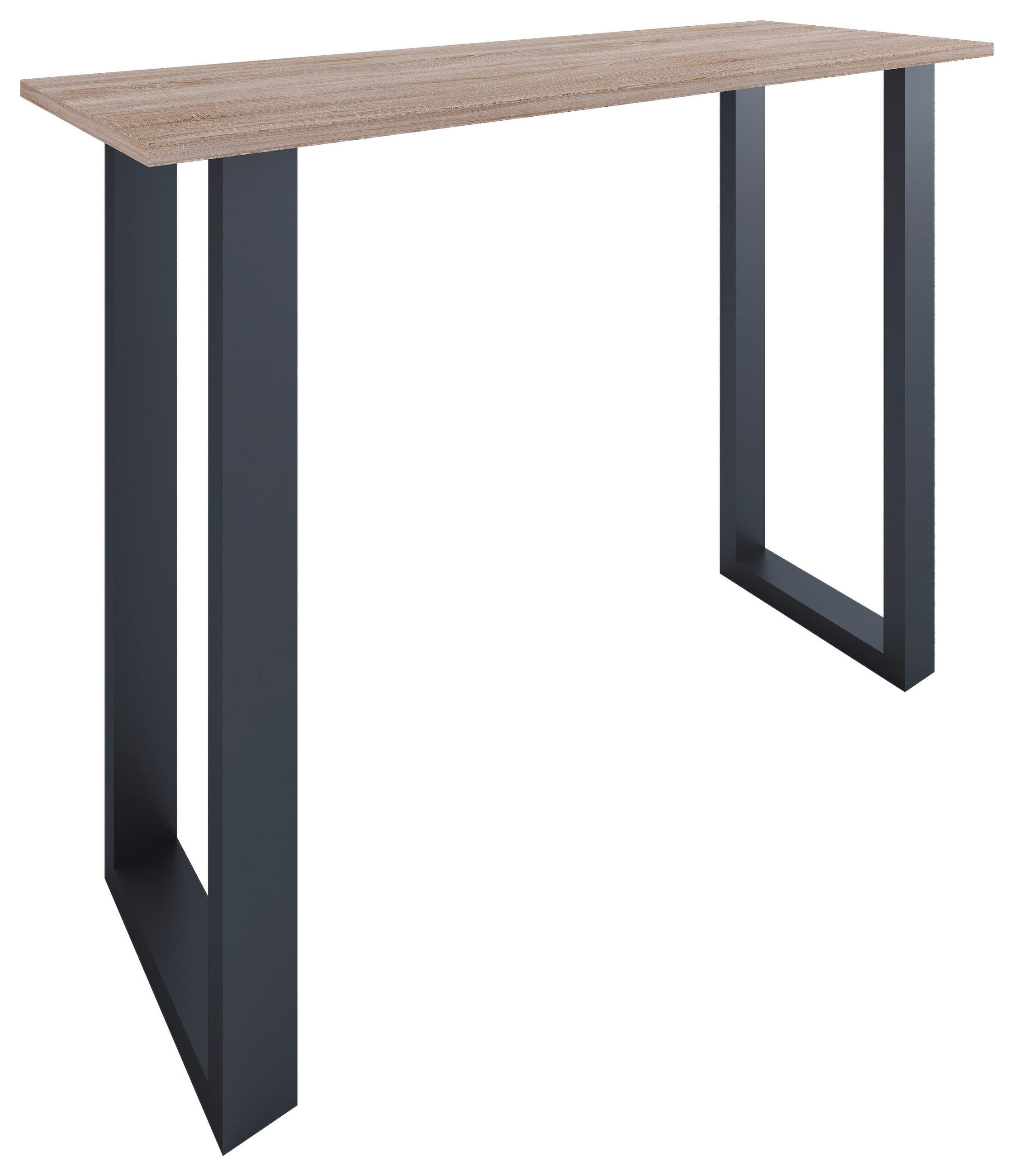 BARTISCH in Metall, Holzwerkstoff 140/102/50 cm   - Schwarz/Sonoma Eiche, KONVENTIONELL, Holzwerkstoff/Metall (140/102/50cm)