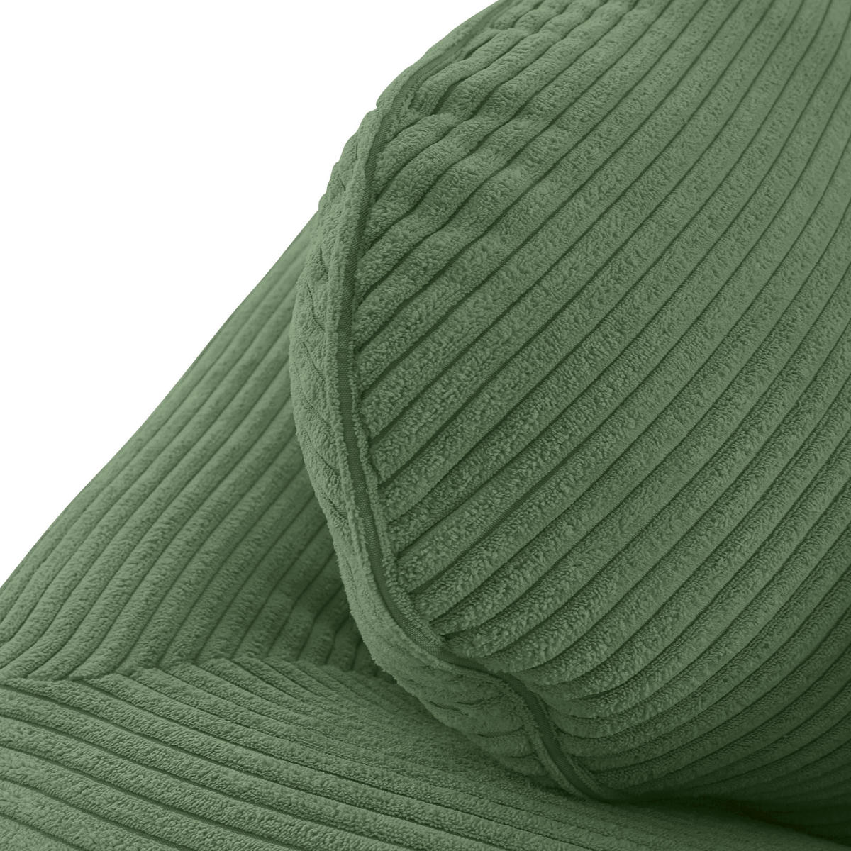 2-SITZER-SOFA in Cord Olivgrün  - Dunkelbraun/Olivgrün, Konventionell, Holz/Textil (190/70/90cm) - home24