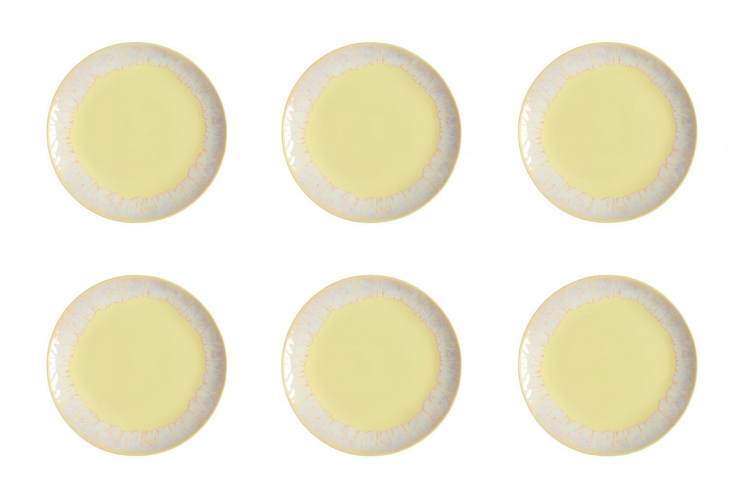 DESSERTTELLERSET Hellgelb 6-teilig 22 cm TAORMINA  - Hellgelb, Basics, Keramik (22cm) - Costa Nova