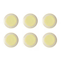 DESSERTTELLERSET Hellgelb 6-teilig 22 cm TAORMINA  - Hellgelb, Basics, Keramik (22cm) - Costa Nova