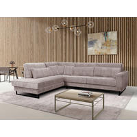 ECKSOFA ICON Cappuccino Cord Zierkissen, Rückenkissen, Nierenkissen  - Schwarz/Cappuccino, KONVENTIONELL, Textil/Metall (284/253cm) - Livetastic