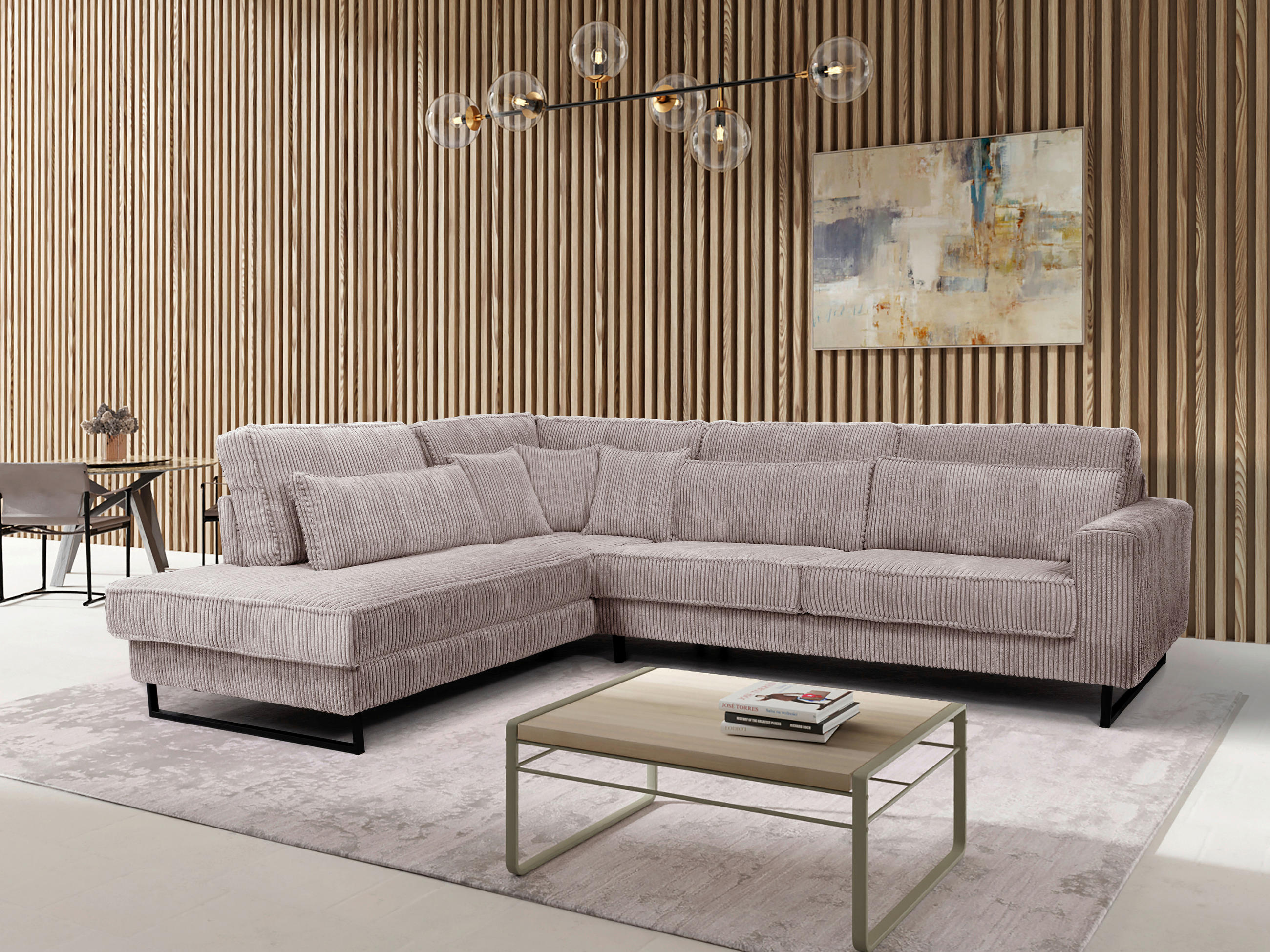 Livetastic ROHOVÁ SEDAČKA, textil, kompozitní dřevo, cappuccino