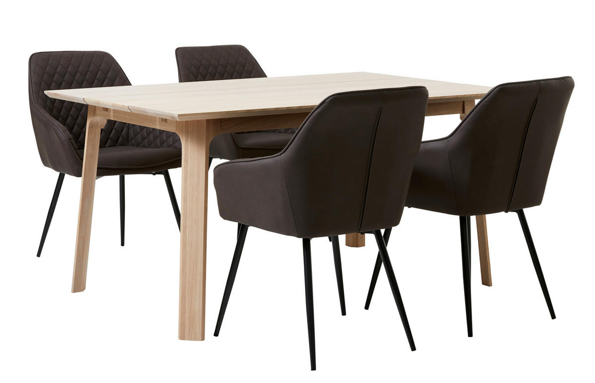 ARMLEHNSTUHL  in Stahl Samt  - Dunkelbraun/Schwarz, Design, Textil/Metall (58/84/59cm) - Boxxx