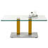 COUCHTISCH in Metall, Glas 110/70/46-65 cm - Edelstahlfarben/Gelb, Design, Glas/Kunststoff (110/70/46-65cm) COUCHTISCH in Metall, Glas 110/70/46-65 cm - Edelstahlfarben/Gelb, Design, Glas/Kunststoff (110/70/46-65cm)