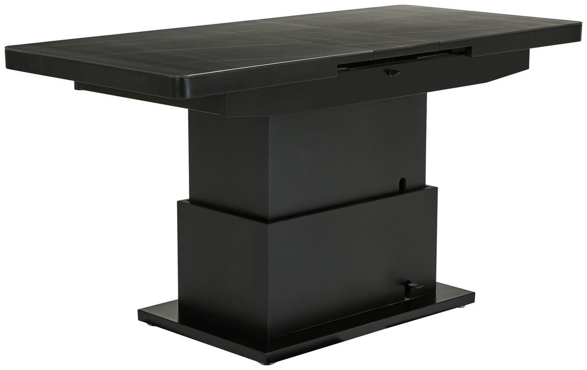 SOFFBORD i metall, keramik 125-150/49,5-79/70 cm  - svart, Design, metall/keramik (125-150/49,5-79/70cm) - Livetastic