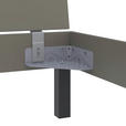 BETT Primolar 90/200 cm Grau, Grün  - Schwarz/Grau, Design, Metall (90/200cm) - Xora