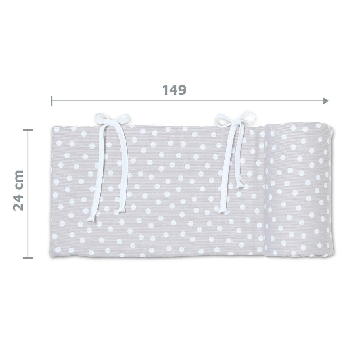 Nestchen Pique Babybay Original    - Weiß/Grau, Basics, Textil (149/24/2cm) - Babybay