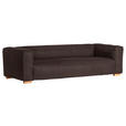 BIGSOFA  in Echtleder Dunkelbraun  - Dunkelbraun/Buchefarben, KONVENTIONELL, Leder/Holz (255/70/110cm) - Carryhome