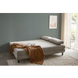 SCHLAFSOFA Lia in Webstoff Taupe  - Taupe/Schwarz, Design, Textil/Metall (197/84/92,5cm) - Hom`in