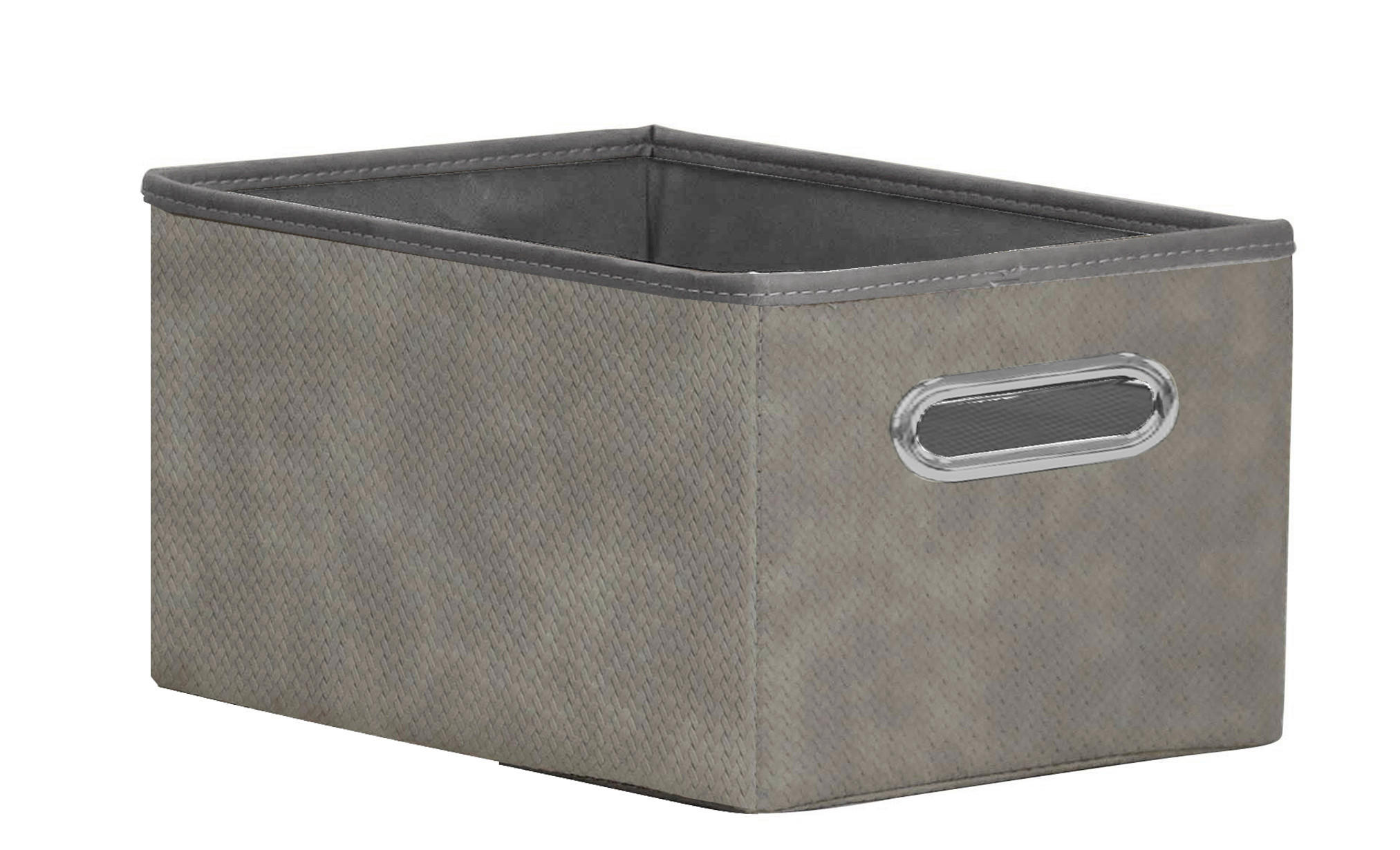 KOŠÍK DO REGÁLU, sivohnedá - sivohnedá, Design, textil/plast (38/28/20cm) - Ambia Home