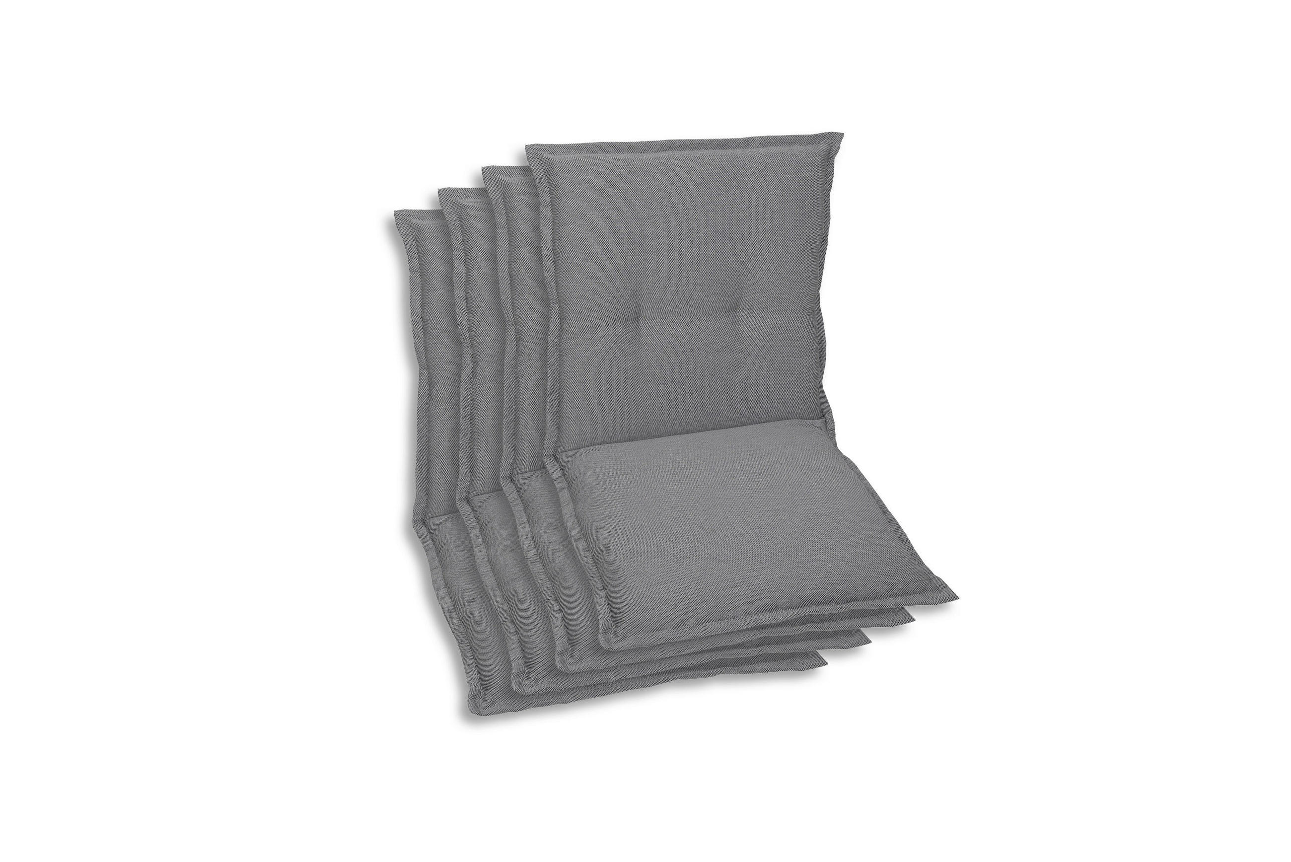 SESSELAUFLAGENSET in Grau Uni  - Grau, Basics, Textil (50/7/100cm)
