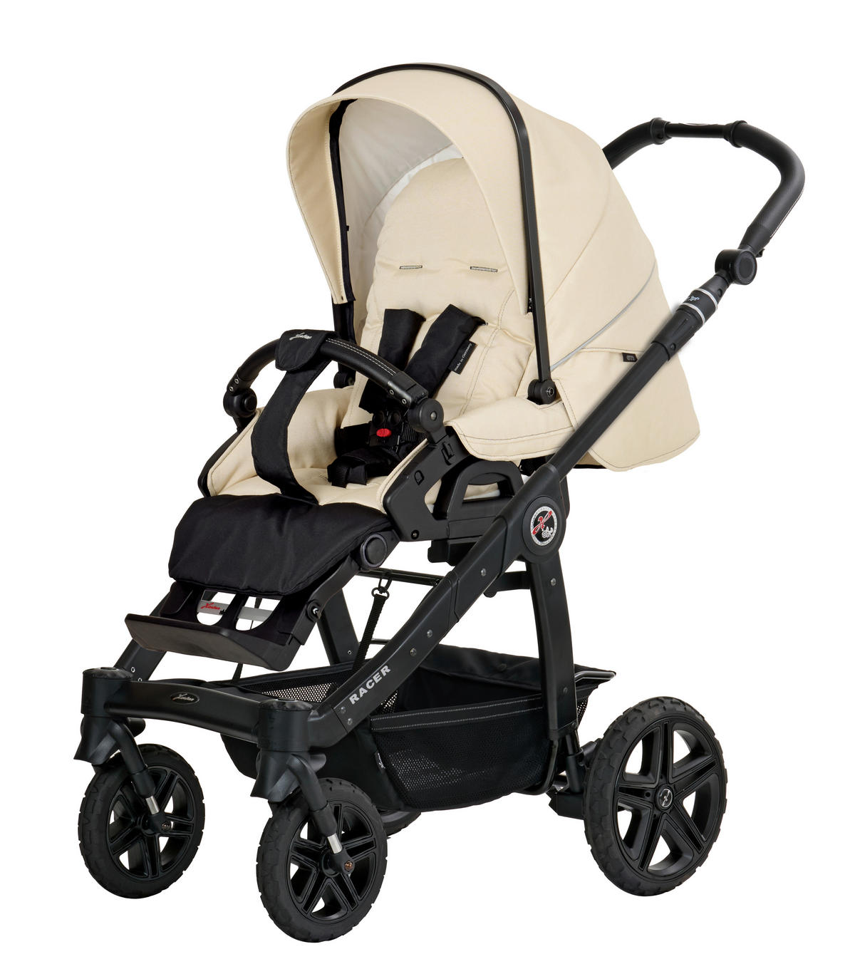 KINDERWAGENSET RACER GTS  - Hellgelb/Cappuccino, Basics, Textil/Metall (59/113/101cm) - Hartan