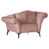 SESSEL Chenille Rosa    - Schwarz/Rosa, Design, Textil/Metall (138/83/85cm)