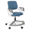 JUGENDDREHSTUHL Blau  - Blau/Weiß, Basics, Kunststoff (53/80-93/60cm) - MID.YOU