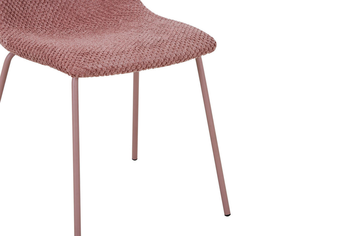 STUHL Webstoff Rosa  - Rosa, Design, Textil/Metall (45/86,5/57cm) - home24