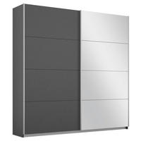 SCHWEBETÜRENSCHRANK 181/210/62 cm 2-türig Grau  - Alufarben/Grau, MODERN, Holzwerkstoff/Metall (181/210/62cm) - Rauch Möbel