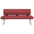 SITZBANK in Metall, Textil Rot, Schwarz  - Rot/Schwarz, Design, Textil/Metall (195/91/65cm) - Dieter Knoll
