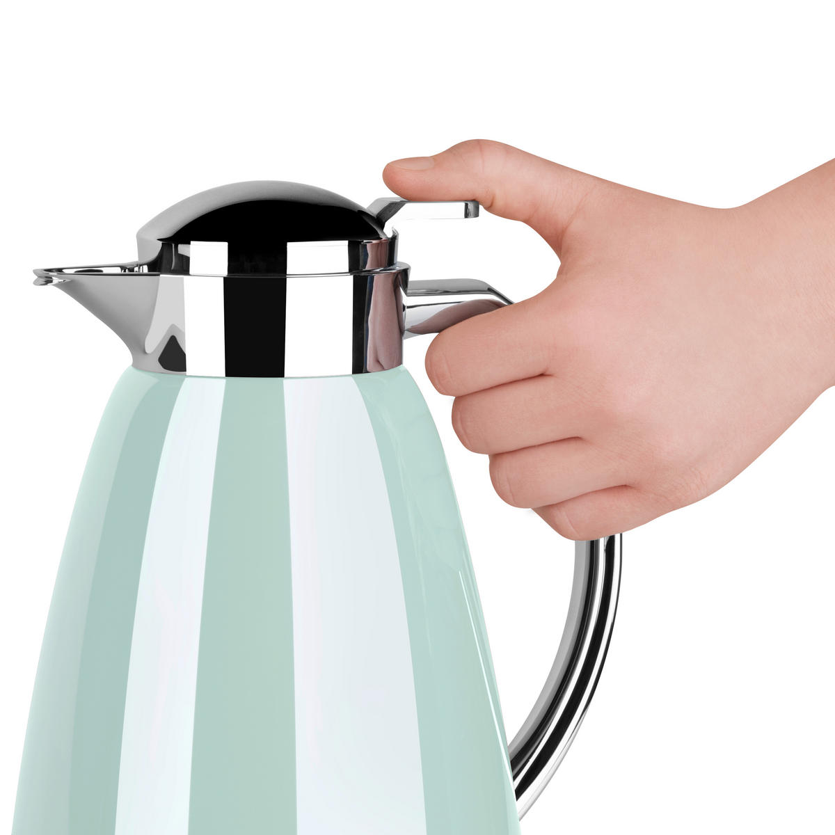 ISOLIERKANNE CAMPO 1,0 L  - Pastellgrün/Mintgrün, Basics, Metall (15/15/25,5cm) - Emsa