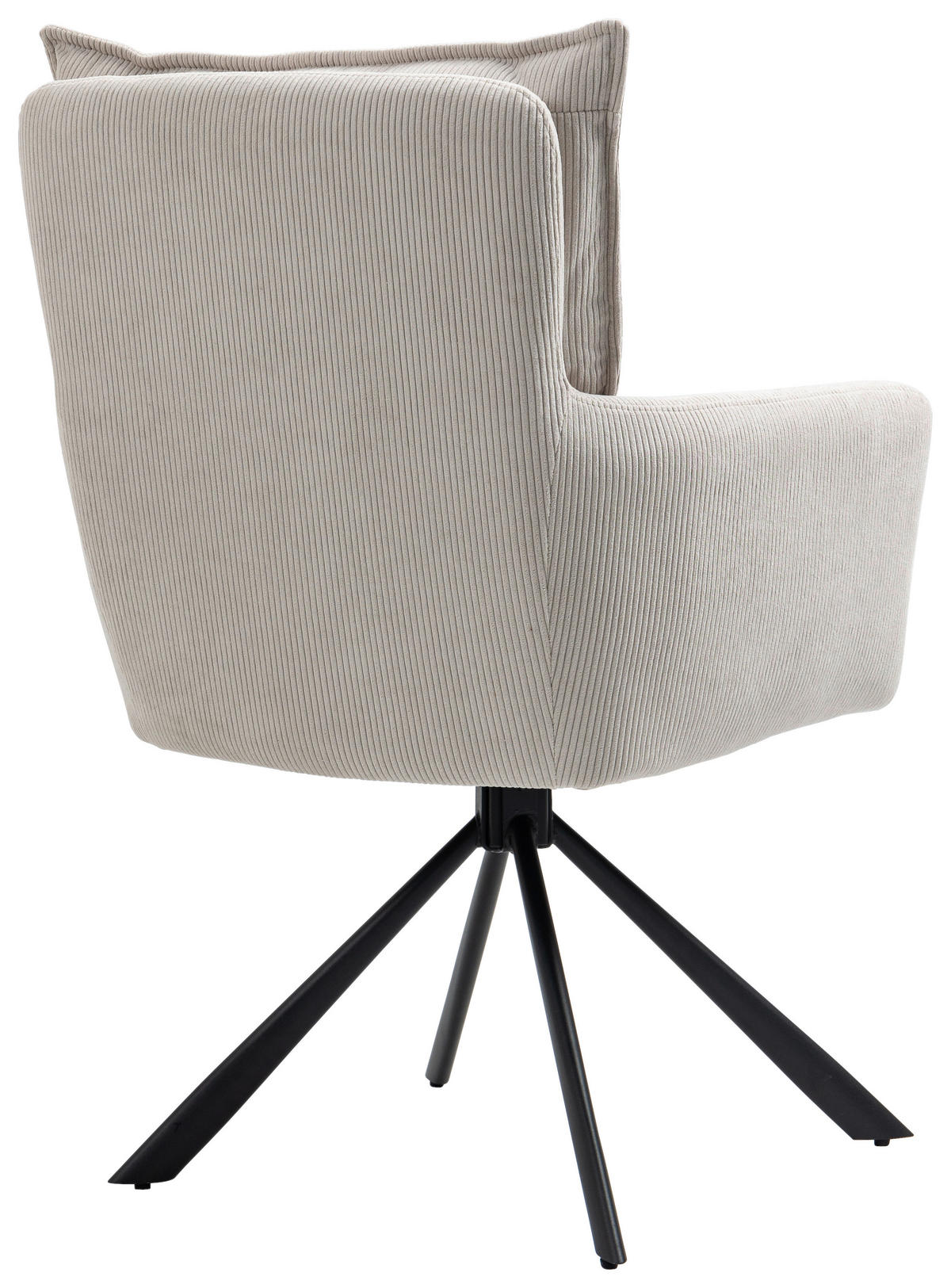 ARMLEHNSTUHL  in Eisen Cord  - Beige, Design, Textil/Metall (60/95/67cm) - Novel