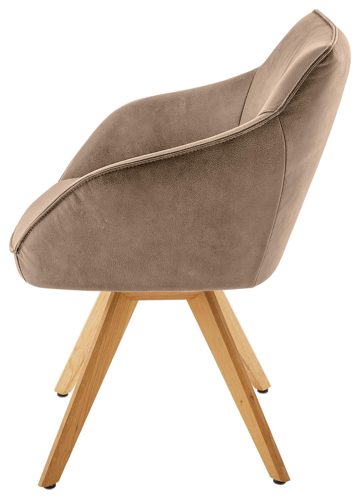 ARMLEHNSTUHL in Holz, Leder Eichefarben, Beige  - Eichefarben/Beige, Design, Leder/Holz (60/84/67cm) - Koinor