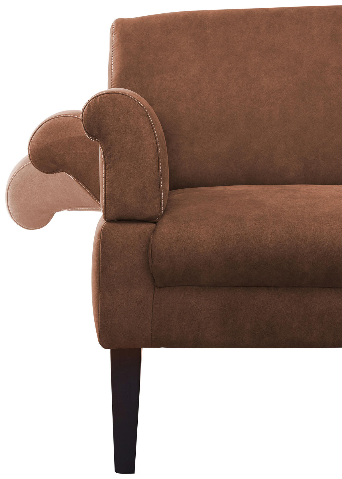 2-SITZER-SOFA in Mikrofaser Cognac  - Cognac/Beige, Konventionell, Holz/Textil (152/97/78cm) - Sit & More