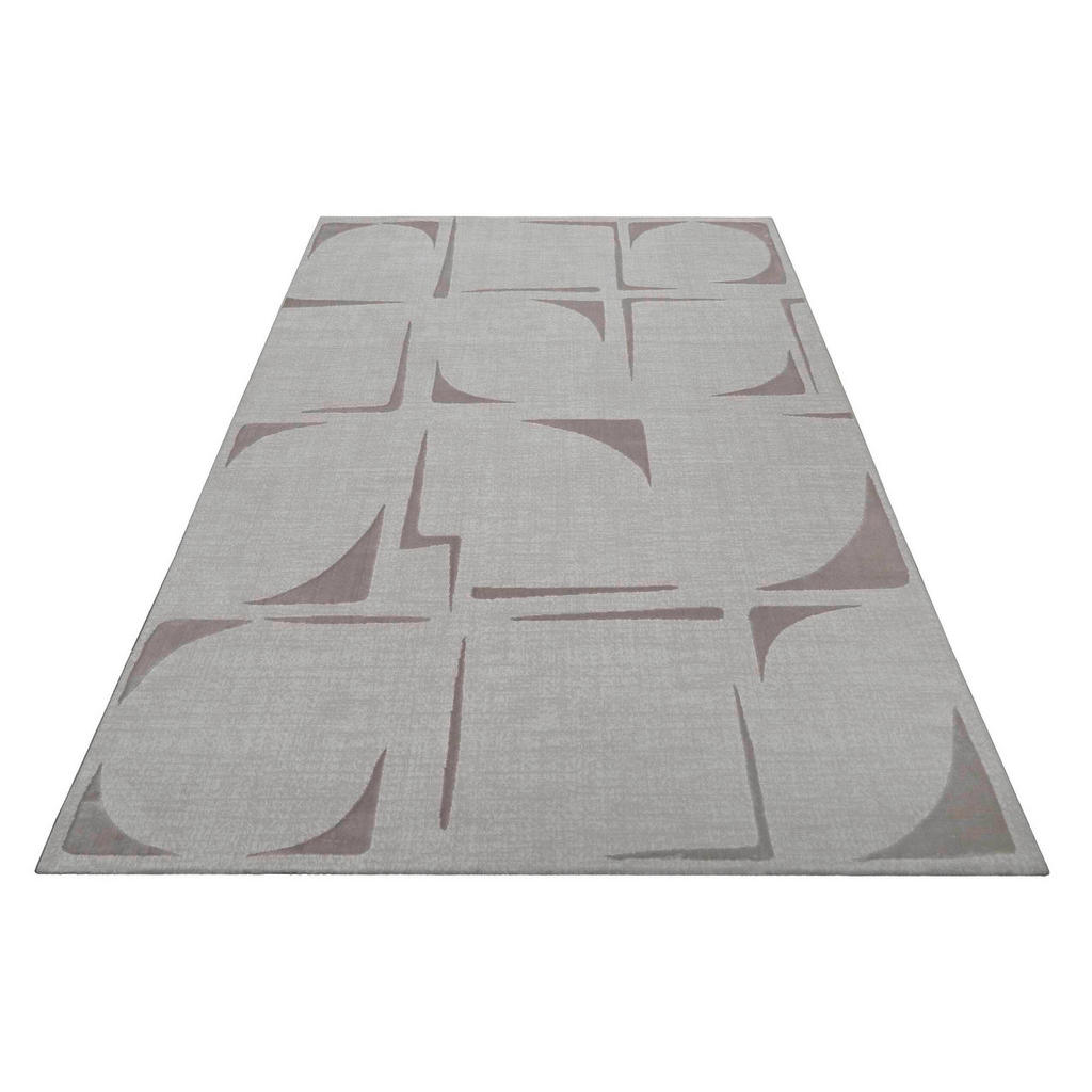 Thumbnail - Esprit Flachwebeteppich Nelle, Grau, Silber, Hellgrau, Textil, Abstraktes, rechteckig, 80x150 cm, Textiles Vertrauen - O...