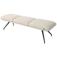 SITZBANK 180/49,5/50 cm  in Schwarz, Beige  - Beige/Schwarz, Design, Textil/Metall (180/49,5/50cm) - Dieter Knoll