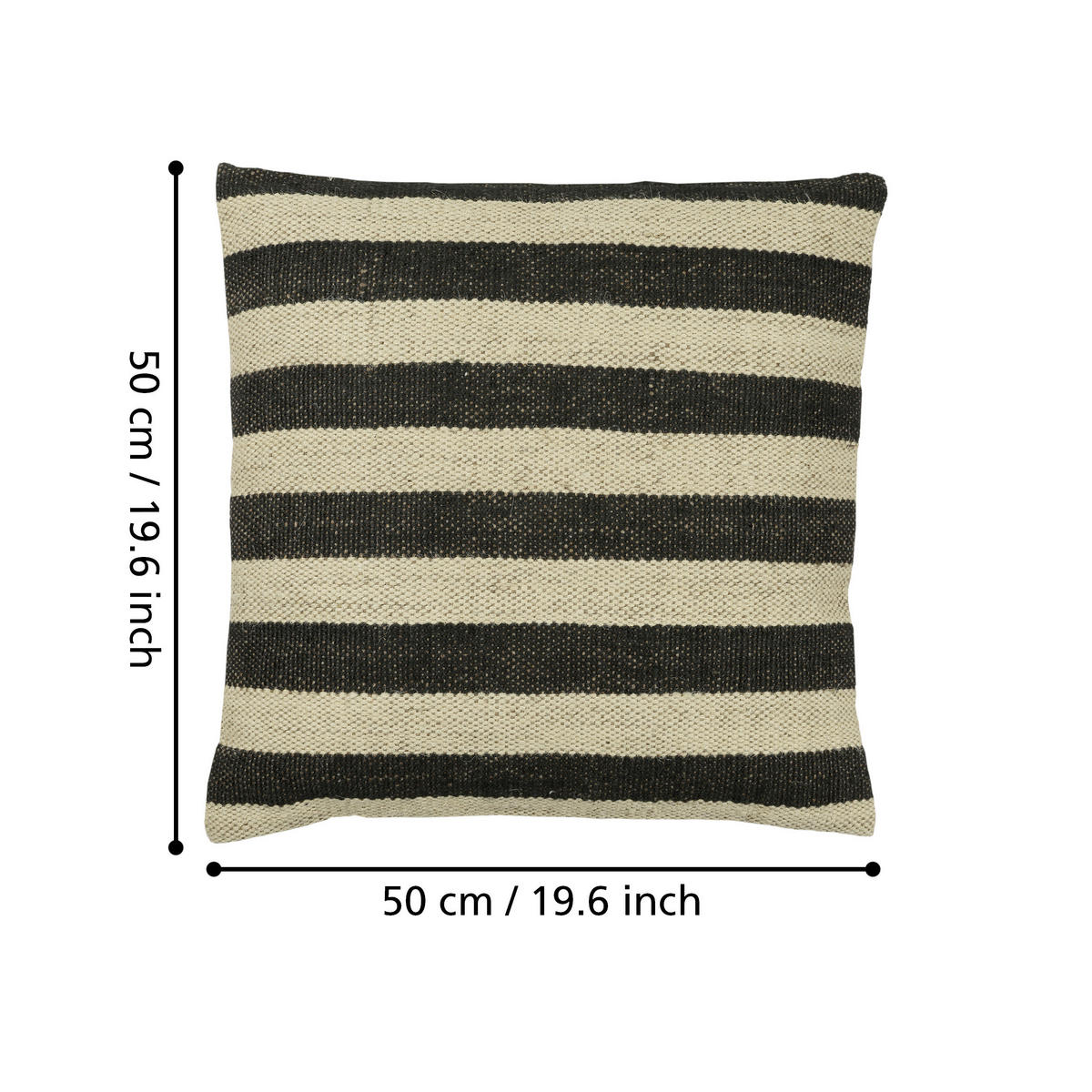 ZIERKISSEN  50/50 cm   - Schwarz/Naturfarben, Basics, Textil (50/50cm) - Eglo