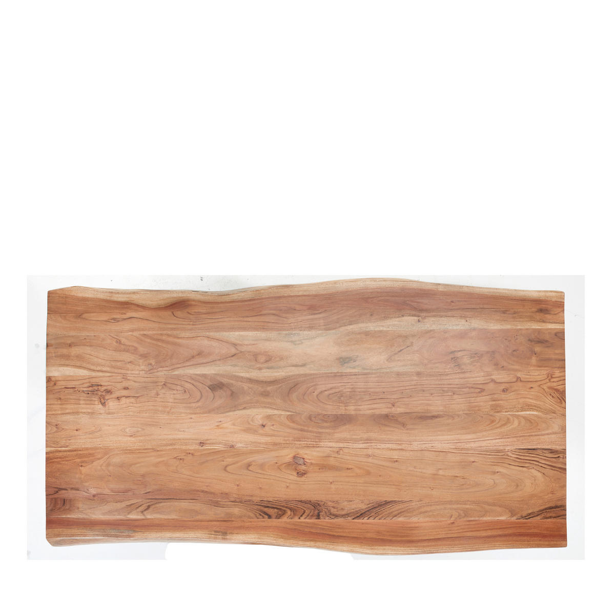 ESSTISCH Akazie Hartholz rechteckig Akaziefarben, Edelstahlfarben  - Edelstahlfarben/Akaziefarben, ROMANTIK / LANDHAUS, Holz/Metall (200/100/76cm) - Landscape