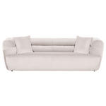 BIGSOFA in Samt Creme  - Creme/Schwarz, KONVENTIONELL, Kunststoff/Textil (240/73/100cm) - Carryhome