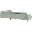 ECKSOFA  in Chenille Mintgrün  243/307 cm  - Schwarz/Mintgrün, Design, Textil/Metall (243/307cm) - Xora