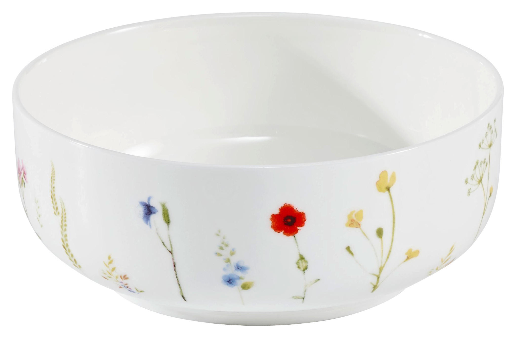 MÜSLISCHALE Wildflower 15 cm  - Weiss/Multicolor, Basics, Keramik (15cm) - Novel