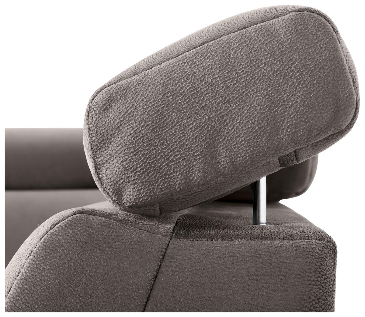 ECKSOFA in Mikrofaser Taupe  - Taupe/Chromfarben, Konventionell, Textil/Metall (271/206cm) - Carryhome
