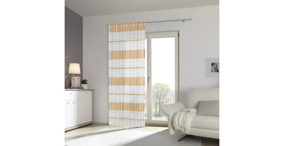FERTIGVORHANG transparent - Gelb, Design, Textil (140/245cm) - Esposa