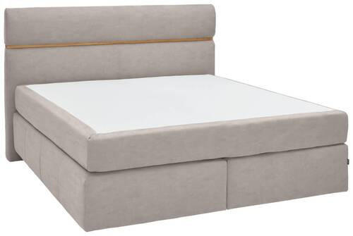 BOXSPRINGBETT 180/200 cm  in Eichefarben, Graubraun  - Eichefarben/Graubraun, Konventionell, Holz/Kunststoff (180/200cm) - Dieter Knoll