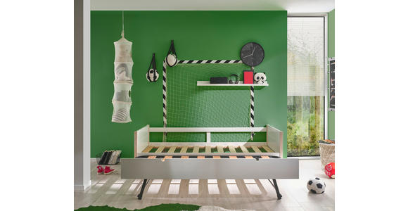 AUSZIEHBETT 90-180/200 cm  in Weiß, Kieferfarben  - Naturfarben/Weiß, KONVENTIONELL, Holz/Holzwerkstoff (90-180/200cm) - Xora