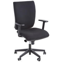 DREHSTUHL Flachgewebe Schwarz  - Schwarz, KONVENTIONELL, Kunststoff/Textil (64/110/64cm) - Venda