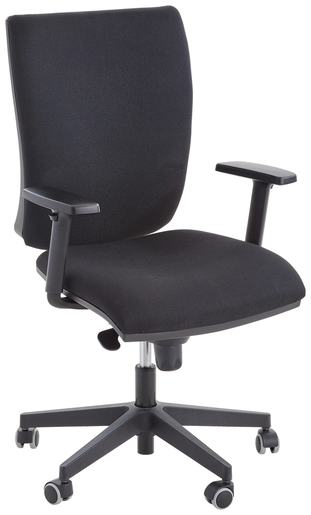 DREHSTUHL Flachgewebe Schwarz  - Schwarz, KONVENTIONELL, Kunststoff/Textil (64/110/64cm) - Venda